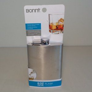 Bonny New 8 OZ. Stainless Steel Silver Flask